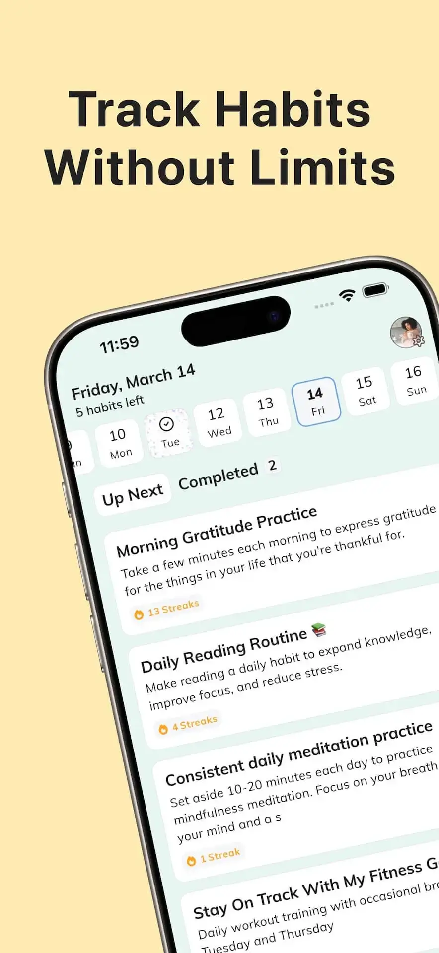 Habit It overzicht screenshot