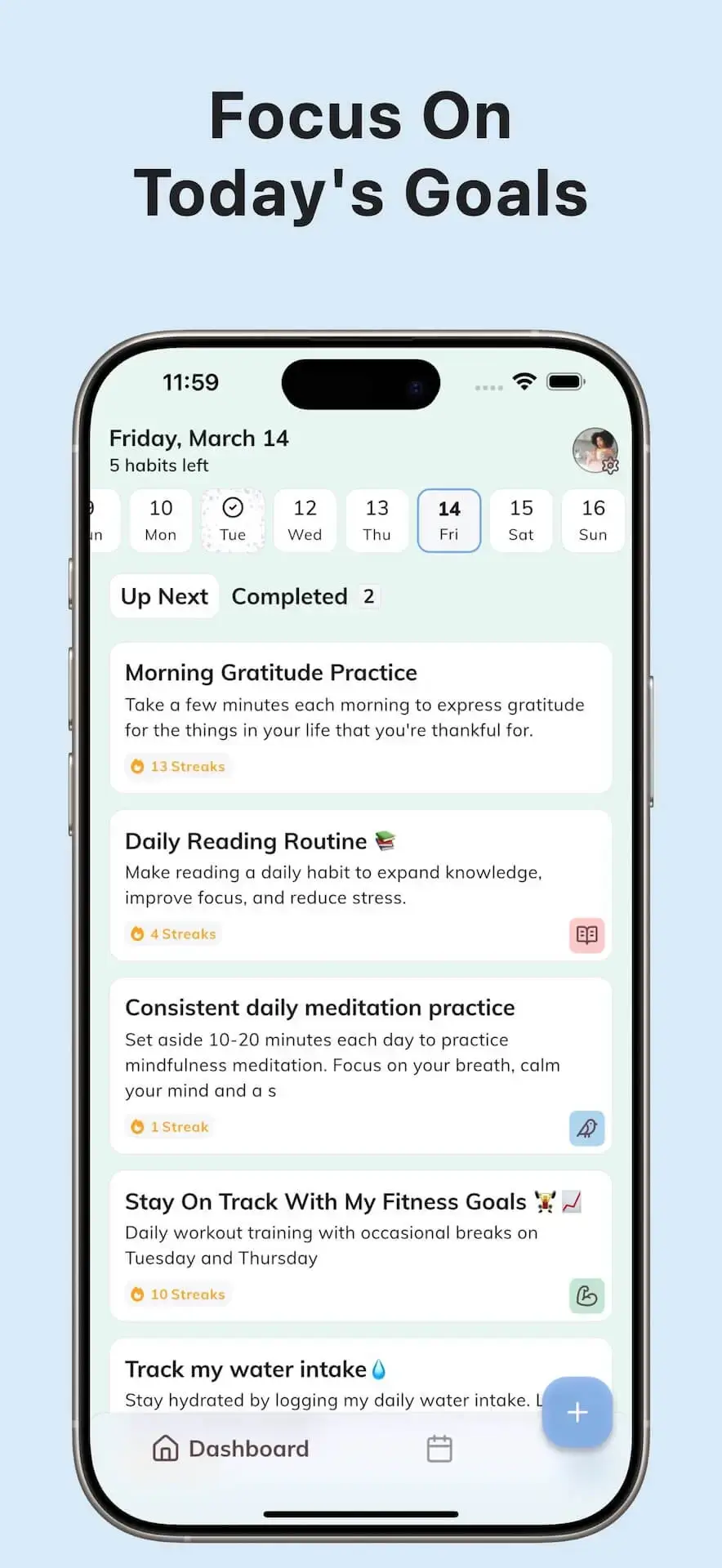 Habit It tracking screenshot