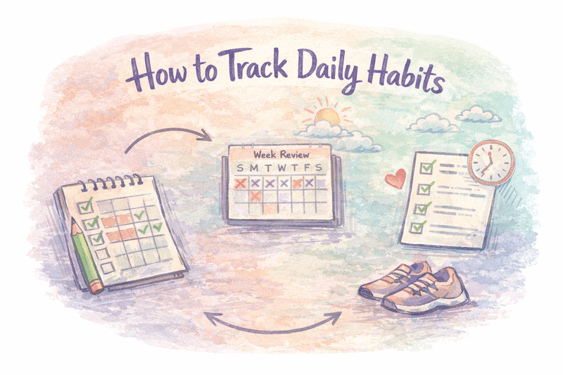 How to track daily habits guide illustration